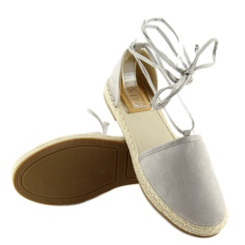 Alpargatas grises con lazada al tobillo 431-PGREY 3