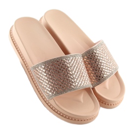 Pantuflas con circonita rosa 966 Pink rosado 5