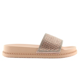 Pantuflas con circonita rosa 966 Pink rosado 1 Pantuflas con circonita rosa 966 Pink rosado 1