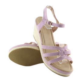 Sandalia cuña baja violeta SR-2817 Morado 2