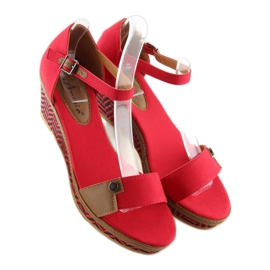 Sandalias cuña rojas J7731-8 rojo 1 Sandalias cuña rojas J7731-8 rojo 1