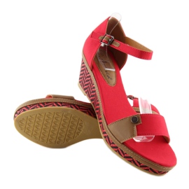 Sandalias cuña rojas J7731-8 rojo 2 Sandalias cuña rojas J7731-8 rojo 2