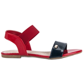 American Club Sandalias americanas rojas rojo 3