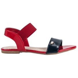 American Club Sandalias americanas rojas rojo 2
