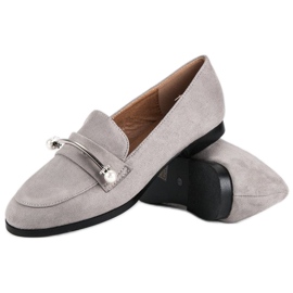 Zapatos grises con perlas 1 Zapatos grises con perlas 1