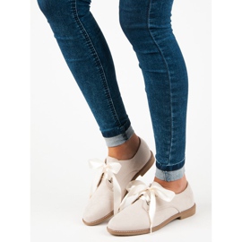 Zapatos con cinta de raso marrón 4