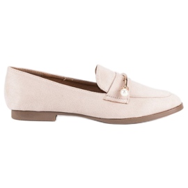 Zapatos beige con perlas 6