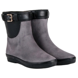 Kylie Botas de agua bajas para mujer gris 3