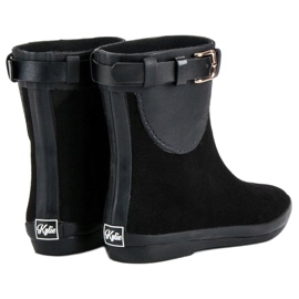 Kylie Botas de agua bajas para mujer negro 2