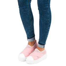 Zapatillas Creepers caladas rosado 4