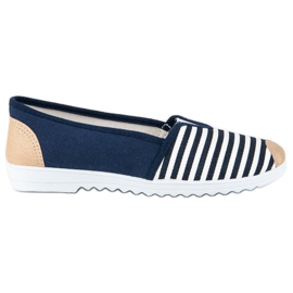 Slipons rayas azules blanco marrón azul marino 4