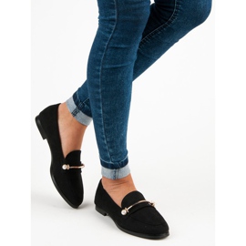 Zapatos brogue negros con perlas 5