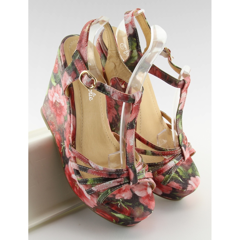 Sandalias cuña YX-17 rojo 1 Sandalias cuña YX-17 rojo 1
