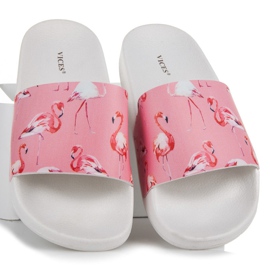 Vices Pantuflas de flamencos rosado 1