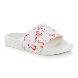 Vices Pantuflas de flamencos blanco 2