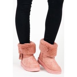 Bella Paris Mukluki con flecos rosado 4