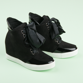 Forever Folie Zapatillas deportivas con cinta negro 3
