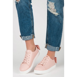 Vices Zapatillas Atadas Con Lazo rosado 5