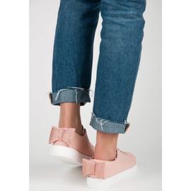 Vices Zapatillas Atadas Con Lazo rosado 7