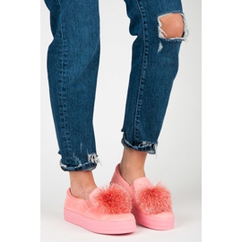 Vices Slipons de ante con borla rosado 7