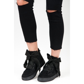 Zapatillas altas con cordones negro 5