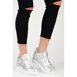 Muto Deportivas plateadas con velcro gris 6