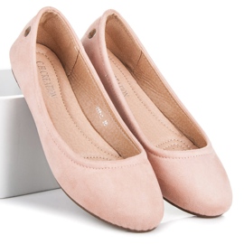 Ch. Creation Bailarinas de ante con lazo rosado 4