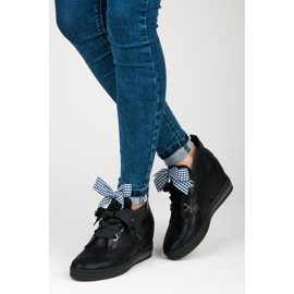 Vinceza Zapatillas negras con cinta negro 5