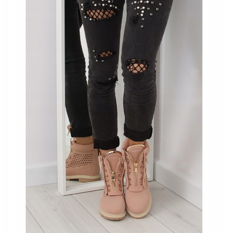 Bálsamo calado, cremallera dorada, R103 Rosa rosado 1