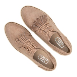Zapatos boho de ante atados marrón 4