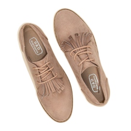 Zapatos boho de ante atados marrón 6