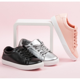 Deportivas Plateadas Con Flecos gris 1 Deportivas Plateadas Con Flecos gris 1