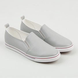 Zapatillas sin cordones gris 6
