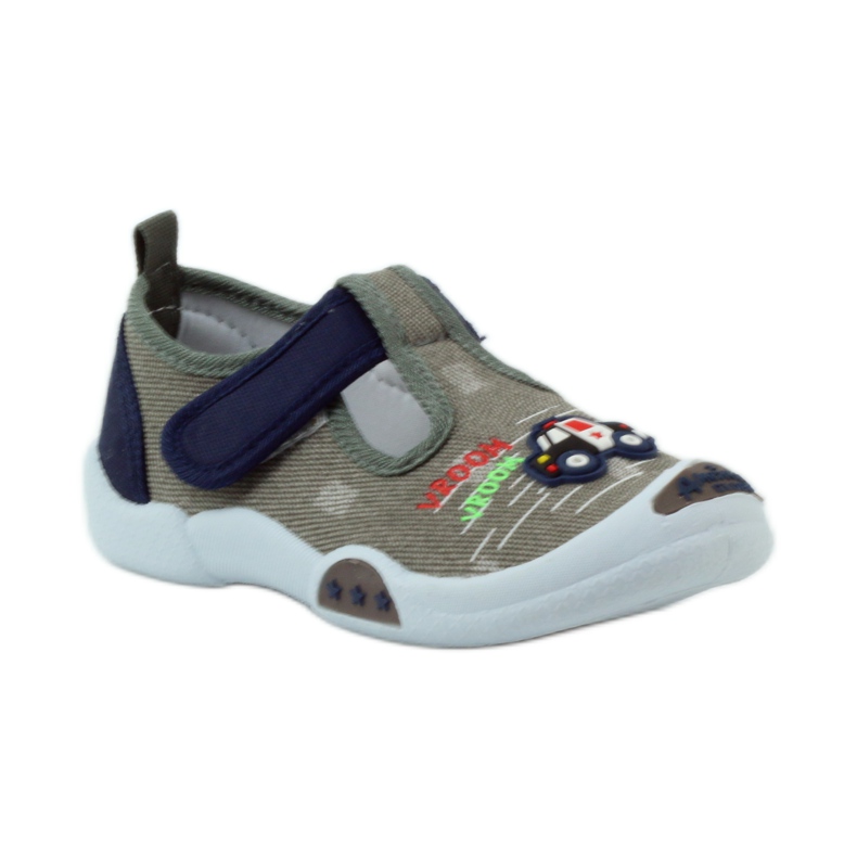 Deportivas infantiles American Club grises con velcro 105/2018 azul marino 1