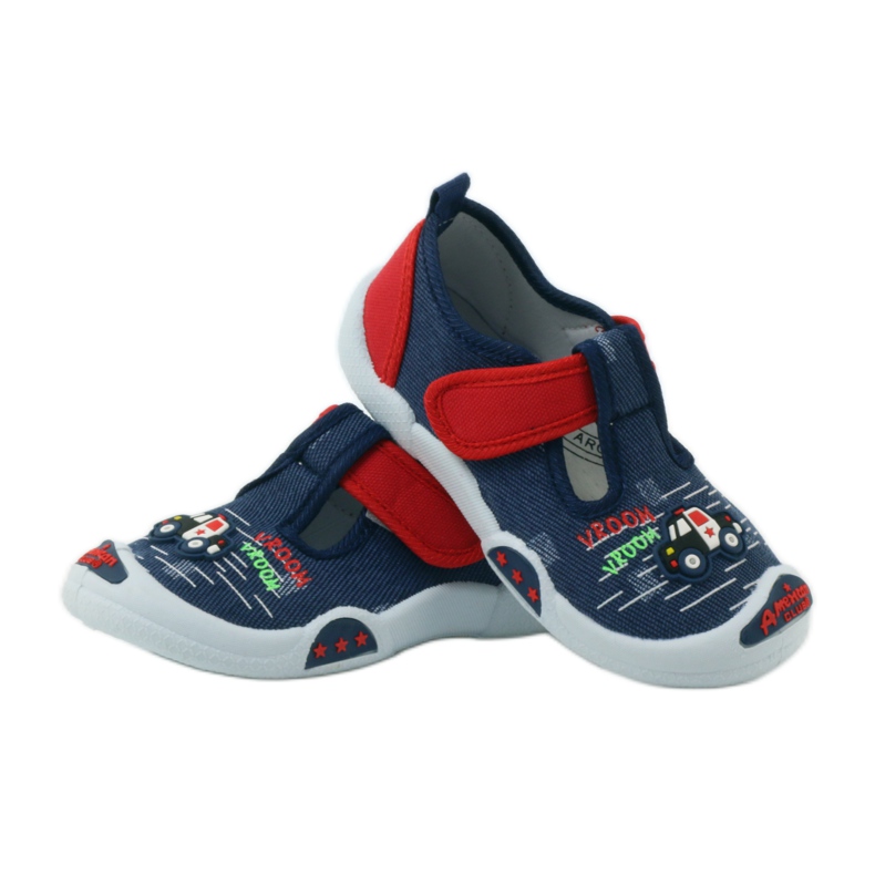 American Club Zapatillas deportivas americanas calzado infantil plantilla piel rojo azul marino 3