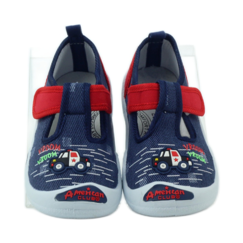 American Club Zapatillas deportivas americanas calzado infantil plantilla piel rojo azul marino 4