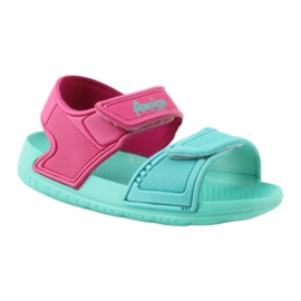 Sandalias para niños American Club mint para agua rosado verde 1