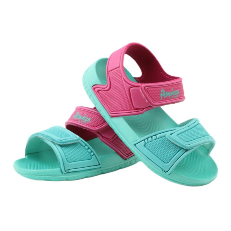 Sandalias para niños American Club mint para agua rosado verde 3