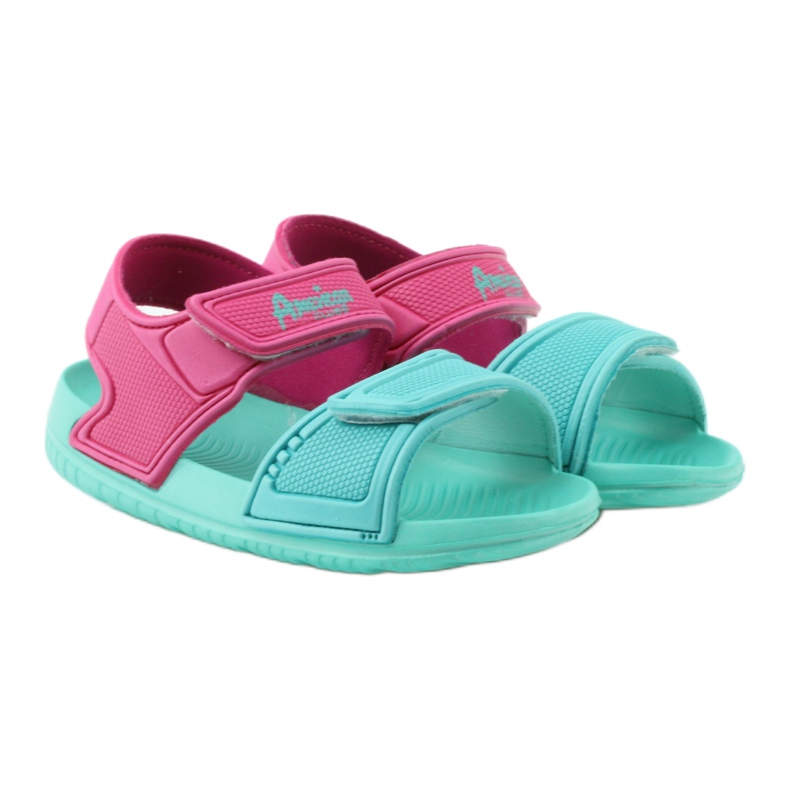 Sandalias para niños American Club mint para agua rosa verde 4