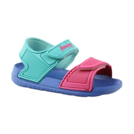 Sandalias de niño para agua American Club azul 6631 verde rosado 1