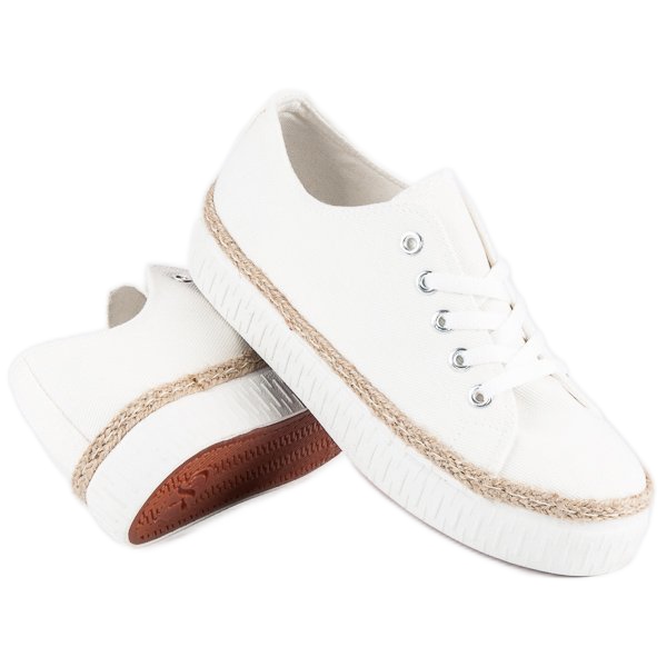 Kylie Creepers con cordones en la plataforma blanco 1