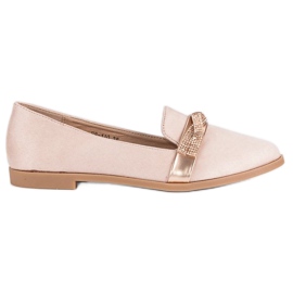 Bestelle Zapatos de ante con cristales rosado 5