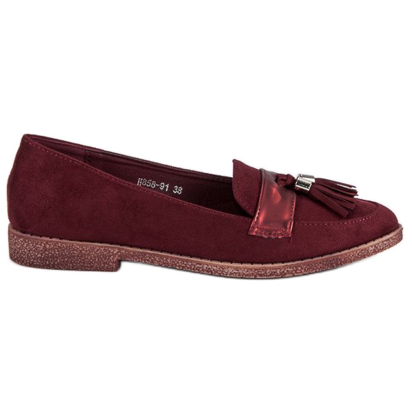 Mocasines burdeos elegantes rojo 1 Mocasines burdeos elegantes rojo 1