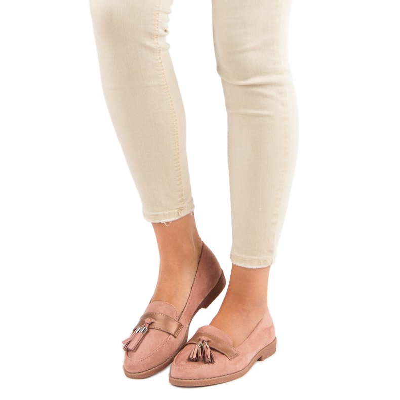 Mocasines rosas elegantes rosado 1