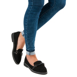 Bestelle Zapatos elegantes de ante negro 5