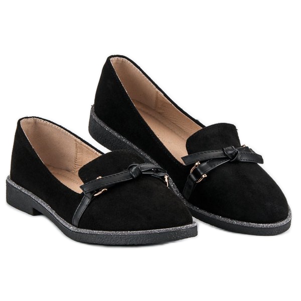 Bestelle Zapatos elegantes de ante negro 2