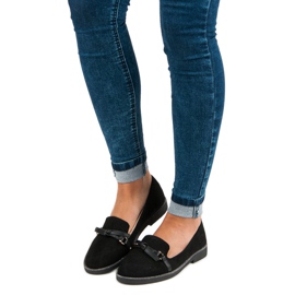 Bestelle Zapatos elegantes de ante negro 6