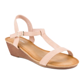 Bello Star Sandalias de verano para mujer rosado 2