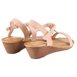 Bello Star Sandalias de verano para mujer rosado 4