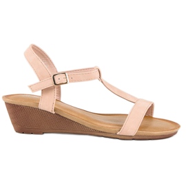 Bello Star Sandalias de verano para mujer rosado 5